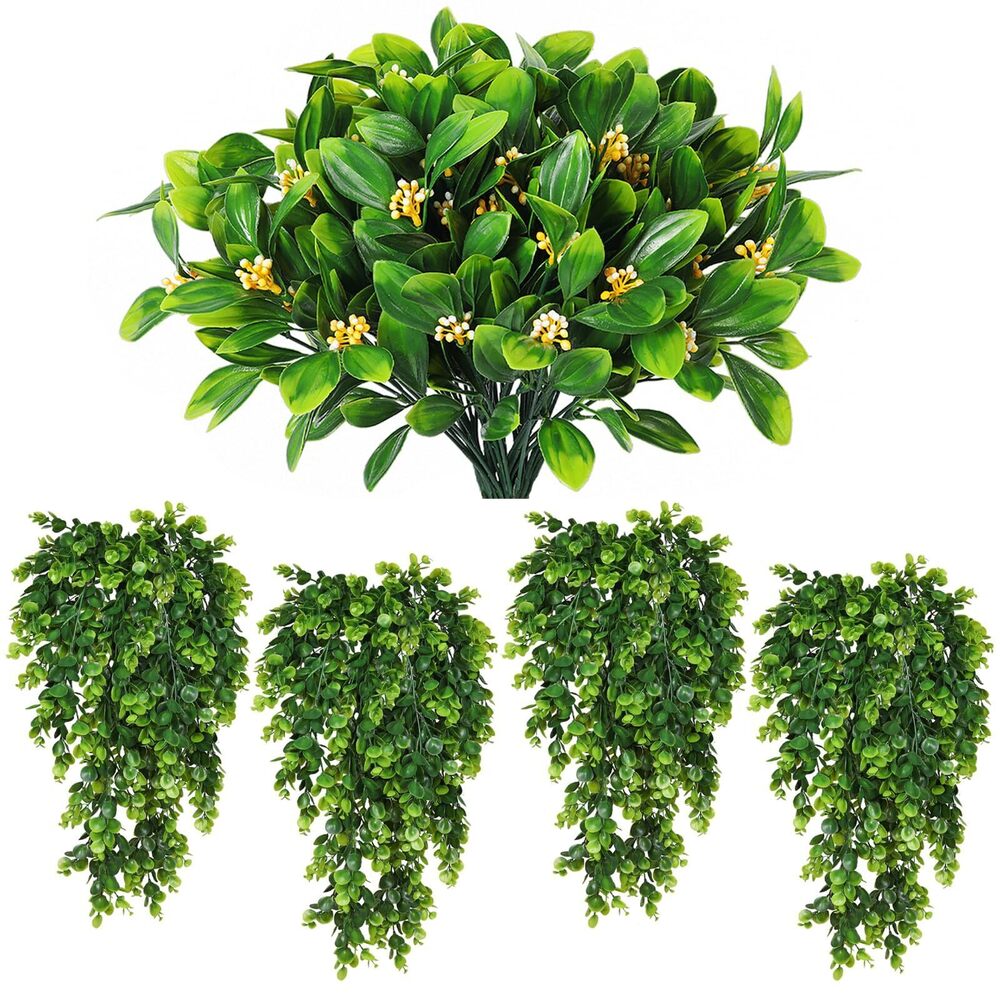 4640 Artificial shrubs Fern Leaves Faux Plastic Grass Bean Water Grass